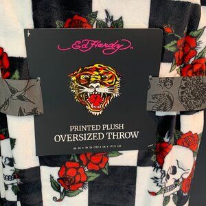 Ed Hardy Skulls and Roses Oversized Throw